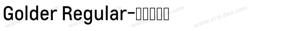 Golder Regular字体转换